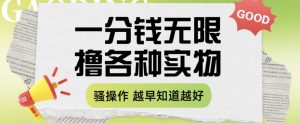 一分钱无限撸实物玩法,让你网购少花冤枉钱【揭秘】-大兵轻创资源库