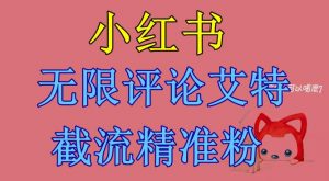 小红书无限评论艾特截流精准粉(软件+教程)-大兵轻创资源库