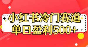 小红书冷门赛道，单日盈利500+【揭秘】-大兵轻创资源库