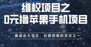 维权项目之0元撸苹果手机项目，最适合大学生、白嫖党做的项目之一【揭秘】-大兵轻创资源库