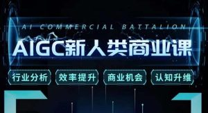 张诗童·AIGC新人类商业课，​行业分析/效率提升/商业机会/认知升维-大兵轻创资源库