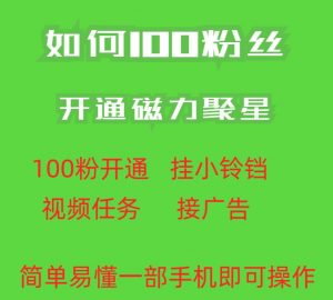 最新外面收费398的快手100粉开通磁力聚星方法操作简单秒开-大兵轻创资源库