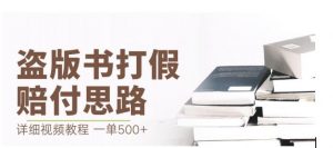 最新盗版书赔付打假项目，一单利润500+【详细玩法视频教程】【仅揭秘】-大兵轻创资源库