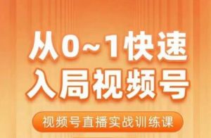 陈厂长·从0-1快速入局视频号课程，视频号直播实战训练课-大兵轻创资源库