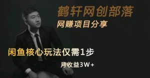 闲鱼核心玩法不卖货也能1年变现20W,玩法简单-大兵轻创资源库