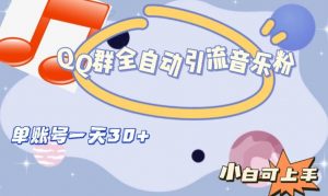 QQ群全自动引流音乐粉,单账号一天轻松引流30+-大兵轻创资源库