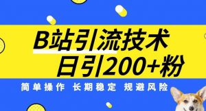 B站引流技术:每天引流200精准粉,简单操作,长期稳定,规避风险-大兵轻创资源库