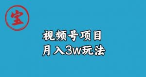 宝哥视频号无货源带货视频月入3w,详细复盘拆解-大兵轻创资源库