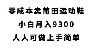 零成本卖莆田运动鞋，小白月入9300，人人可做上手简单【揭秘】-大兵轻创资源库