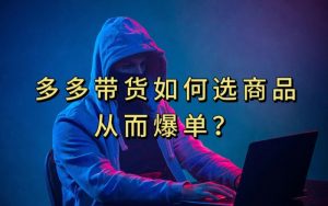 多多视频带货选什么商品链接才能爆单,10分钟教会你,爆单不是浮云【揭秘】-大兵轻创资源库