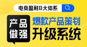 电商盈利8大体系 ·产品做强爆款产品策划系统升级线上课,全盘布局更能实现利润突破-大兵轻创资源库