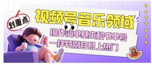 视频号音乐领域项目玩法,操作简单基本和书单号一样,特别容易上热门【揭秘】-大兵轻创资源库