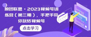 狼团联盟·2023视频号训练营(第三期),手把手带你玩转视频号-大兵轻创资源库