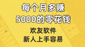 欢友软件，新人上手容易，每个月多赚5000的零花钱【揭秘】-大兵轻创资源库