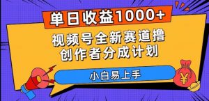 单日收益1000+，视频号全新赛道撸创作者分成计划，小白易上手【揭秘】-大兵轻创资源库