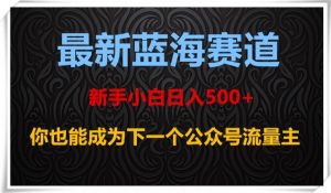 最新蓝海赛道，新手小白日入500+，你也能成为下一个公众号流量主【揭秘】-大兵轻创资源库
