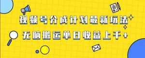 视频号最新爆火赛道玩法，只需无脑搬运，轻松过原创，单日收益上千【揭秘】-大兵轻创资源库