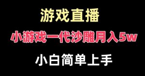 玩小游戏一代沙雕月入5w,爆裂变现,快速拿结果,高级保姆式教学【揭秘】-大兵轻创资源库