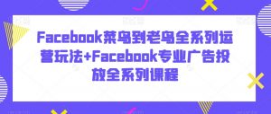 Facebook菜鸟到老鸟全系列运营玩法+Facebook专业广告投放全系列课程-大兵轻创资源库
