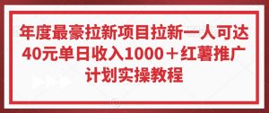 年度最豪拉新项目拉新一人可达40元单日收入1000+红薯推广计划实操教程【揭秘】-大兵轻创资源库