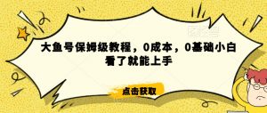 怎么样靠阿里大厂撸金,背靠大厂日入2000+,大鱼号保姆级教程,0成本,0基础小白看了就能上手【揭秘】-大兵轻创资源库