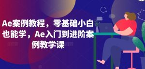 Ae案例教程,零基础小白也能学,Ae入门到进阶案例教学课-大兵轻创资源库