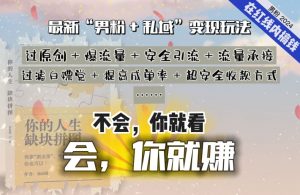 2024,“男粉+私域”还是最耐造、最赚、最轻松、最愉快的变现方式【揭秘】-大兵轻创资源库