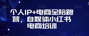 个人IP+电商全陪跑营,自媒体小红书电商培训-大兵轻创资源库