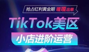 TikTok Shop美区小店进阶运营,抢占红利黄金期 嘎嘎出单-大兵轻创资源库