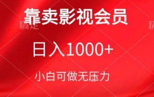 靠卖影视会员,日入1000+,落地保姆级教程,新手可学【揭秘】-大兵轻创资源库