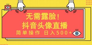 无需露脸,Ai头像直播项目,简单操作日入500+【揭秘】-大兵轻创资源库