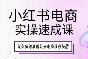 小红书电商实操速成课，让你快速掌握红书电商核心技能-大兵轻创资源库