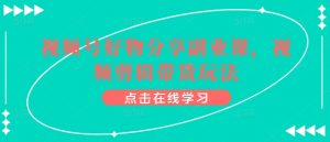 视频号好物分享副业课，视频剪辑带货玩法-大兵轻创资源库