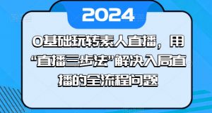 0基础玩转素人直播,用“直播三步法”解决入局直播的全流程问题-大兵轻创资源库