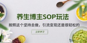 养生博主SOP玩法，按照这个坚持去做，引流变现还是很轻松的-大兵轻创资源库