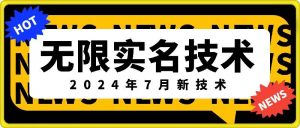 无限实名技术(2024年7月新技术)，最新技术最新口子，外面收费888-3688的技术-大兵轻创资源库