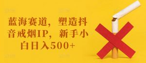 蓝海赛道，塑造抖音戒烟IP，新手小白日入500+【揭秘】-大兵轻创资源库