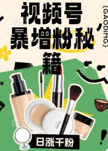 视频号涨粉方法，暴力起号，一天涨粉1000+，当天开橱窗【揭秘】-大兵轻创资源库