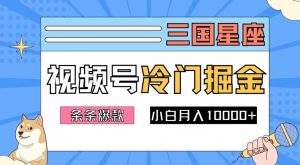 2024视频号三国冷门赛道掘金，条条视频爆款，操作简单轻松上手，新手小白也能月入1w-大兵轻创资源库