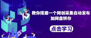 教你搭建一个网创采集自动发布加网盘转存-大兵轻创资源库