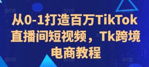 从0-1打造百万TikTok直播间短视频,Tk跨境电商教程-大兵轻创资源库