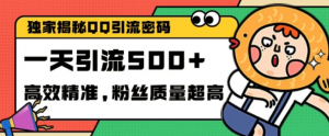 独家解密QQ里的引流密码,高效精准,实测单日加100+创业粉【揭秘】-大兵轻创资源库
