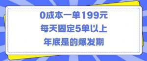 人人都需要的东西0成本一单199元每天固定5单以上年底是的爆发期【揭秘】-大兵轻创资源库