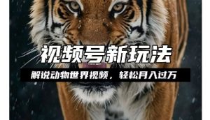 利用动物世界解说视频，赚分成计划收益，轻松月入过W，操作简单【揭秘】-大兵轻创资源库