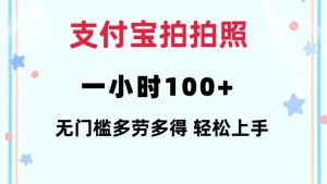 支付宝拍拍照一小时100+无任何门槛多劳多得一台手机轻松操做【揭秘】-大兵轻创资源库