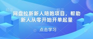 网盘拉新新人陪跑项目，帮助新人从零开始开单起量-大兵轻创资源库