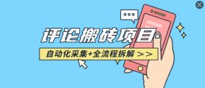 悟空采集评论搬砖_评论搬砖+自动采集【完整攻略】-大兵轻创资源库