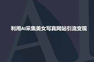 利用AI采集美女写真网站引流变现，引流嘎嘎的-大兵轻创资源库