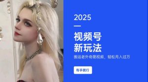 搬运老外奇葩视频，撸视频号分成计划收益，每天只需一小时，新手小白轻松月入过W-大兵轻创资源库