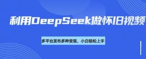 利用DeepSeek做怀旧视频，流量号多渠道变现能力强-大兵轻创资源库